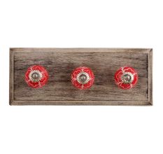Gloriosa Ceramic Wooden Hooks