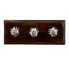 Day Night Ceramic Wooden Hooks