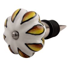 Sunflower Melon Ceramic Wine Stopper