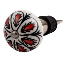 Red Black Drop Ceramic Wine Stopper