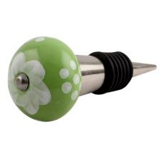 Soft Green Ceramic Wine Stopper