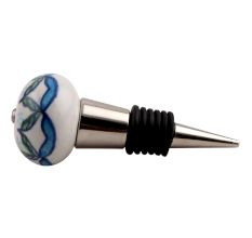 Green Leaves Ceramic Wine Stopper