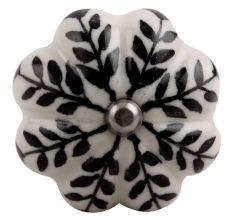 Black Leaf Ceramic Wine Stopper