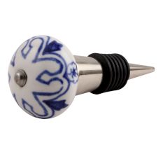 Geoffrey Blue Ceramic Wine Stopper