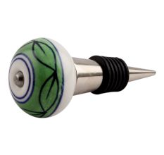 Green Loop Ceramic Wine Stopper