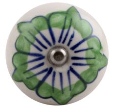 Green Lisianthus Ceramic Wine Stopper