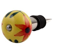Red Star Ceramic Wine Stopper