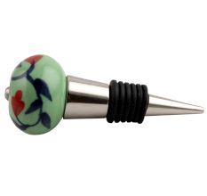 Red Anthurium Ceramic Wine Stopper
