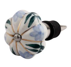 Light Blue Melon Ceramic Wine Stopper