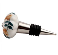 Light Caramel Plant Melon Ceramic Wine Stopper