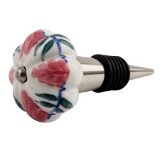Royal Pink Melon Ceramic Wine Stopper