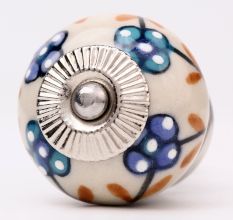 Sea Green Slate Blue Tiny Ceramic Knob