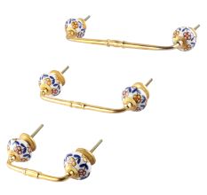 Mustard Red Tiny Ceramic Bridge Handle