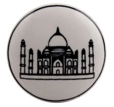 Tajmahal Ceramic Flat Dresser Knob