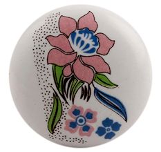 Multicolor Rose Ceramic Flat Cabinet Knob Online 