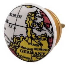 Germany Map Ceramic Drawer Knob