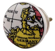 Germany Map Ceramic Drawer Knob