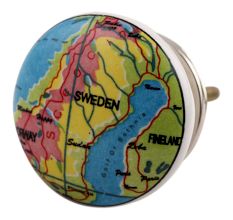 Sweden Map Ceramic Cabinet Knob Online