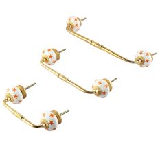 Orange Star Ceramic Bridge Handle