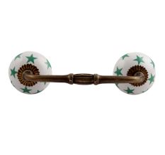 Sea Green Star Ceramic Bridge Handle