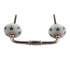 Sea Green Star Ceramic Bridge Handle
