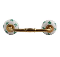Sea Green Star Ceramic Bridge Handle