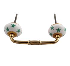 Sea Green Star Ceramic Bridge Handle