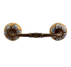 Mustard Flower Ceramic Bridge Handle