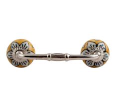 Mustard Flower Ceramic Bridge Handle