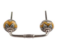 Mustard Flower Ceramic Bridge Handle