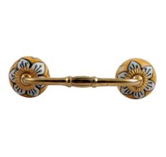 Mustard Flower Ceramic Bridge Handle