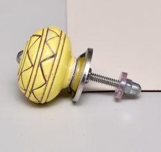 Brown Pattern Etched Ceramic Drawer Knob Online
