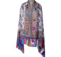 KalamkariÂ Ari Work Semi Pashmina Shawls 2