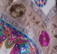 KalamkariÂ Ari Work Semi Pashmina Shawls 4