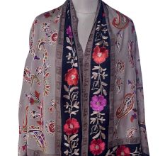 KalamkariÂ Ari Work Semi Pashmina Shawls 5
