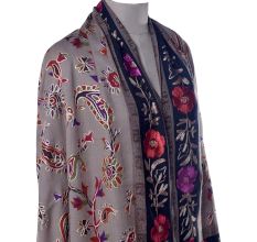 KalamkariÂ Ari Work Semi Pashmina Shawls 5