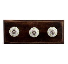 Green Star Ceramic Wooden Hooks