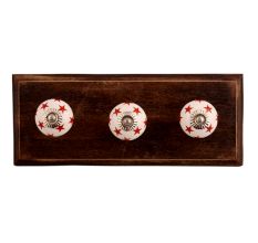 Red Star Ceramic Wooden Hooks