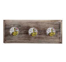 Germany Map Ceramic Wooden Hooks