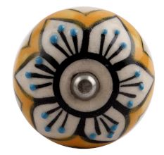 Mustard Flower Ceramic Wine Stopper