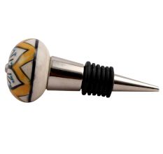 Mustard Flower Ceramic Wine Stopper