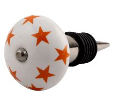 Orange Star Ceramic Wine Stopper