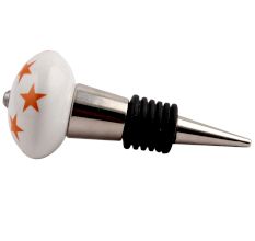 Orange Star Ceramic Wine Stopper