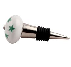 Sea Green Star Ceramic Wine Stopper