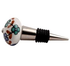 Sea Green Slate Blue Tiny Ceramic Wine Stopper