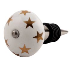 Golden Star Ceramic Wine Stopper