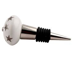 Silver Star Ceramic Wine Stopper