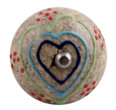 Colorful Hearts Crackle Ceramic Wine Stopper