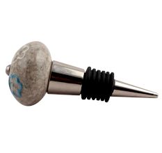 Multi Colored Floral Crackle Ceramic Wine Stopper
