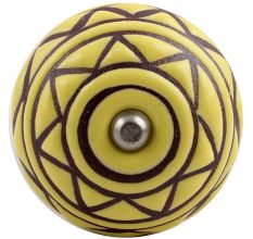 Brown Pattern Etched Ceramic Wine Stopper
